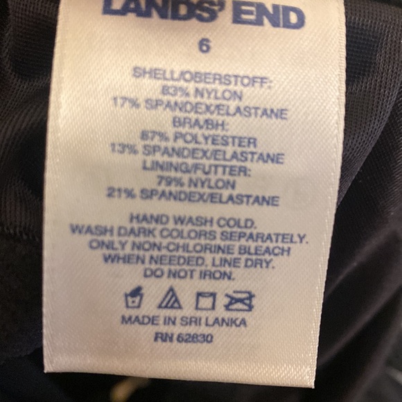 Lands End black swim dress, size 6, NWT - Picture 6 of 10